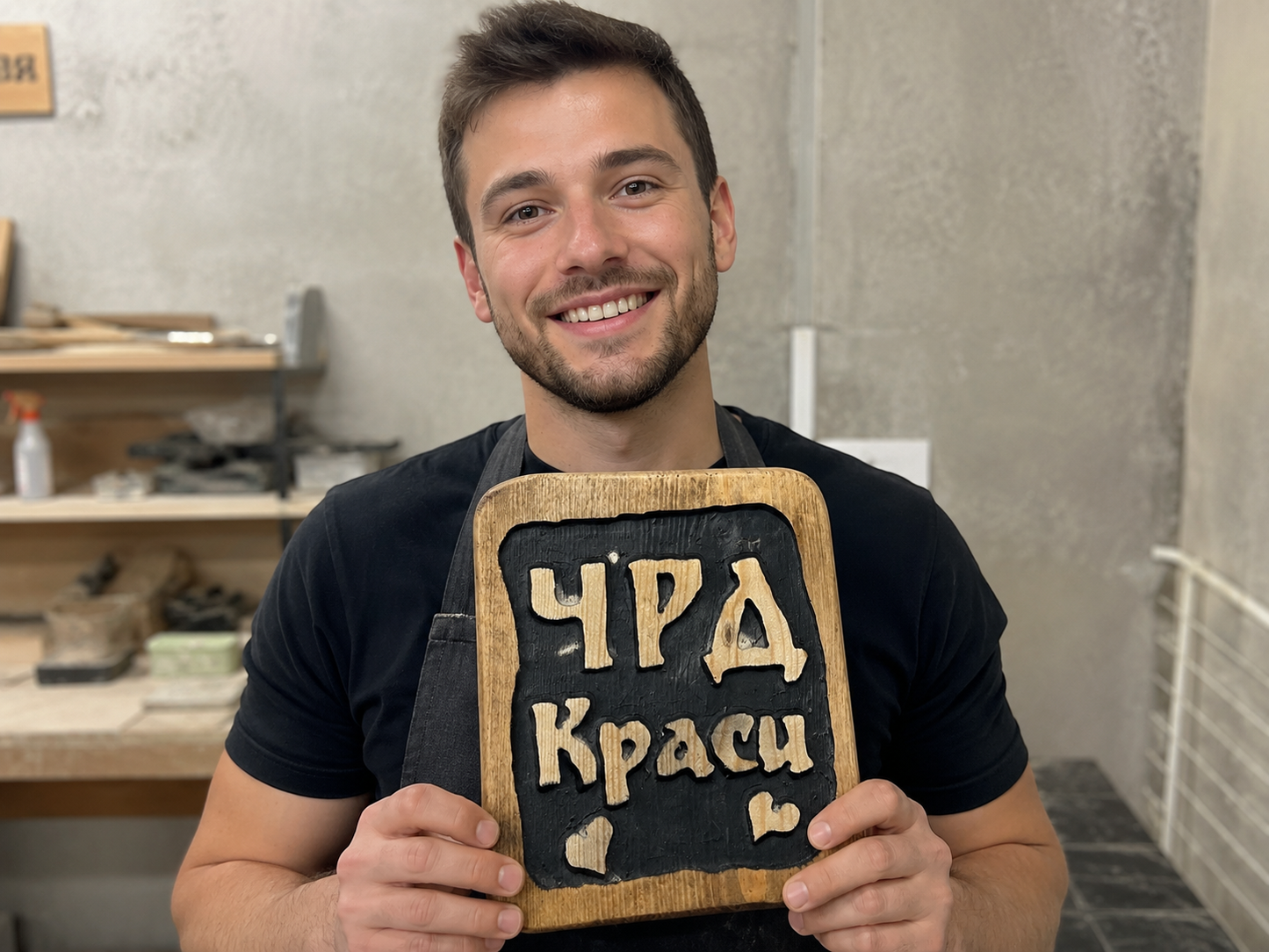 КАРТИЧКА ОТ ДЪРВО - ДВУСТРАННО ГРАВИРАНА